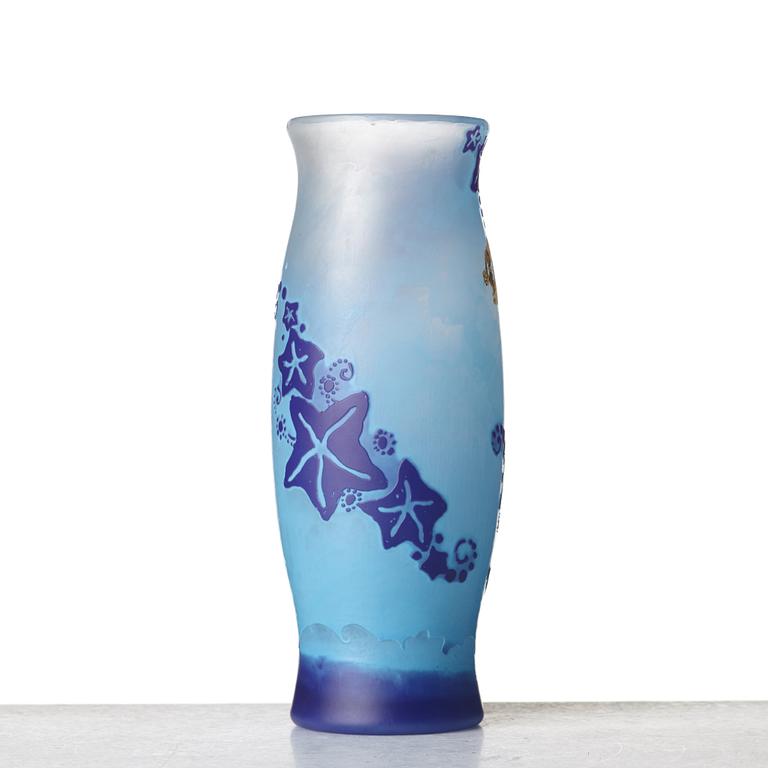 Fritz Blomqvist, an Art Nouveau cameo glass vase, Orrefors, Sweden ca 1915.