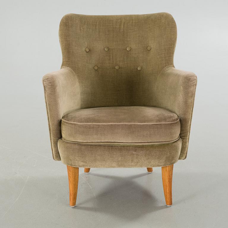 A lounge chair from O H Sjögren, probably Carl Malmsten, third quarter of the 20th century.