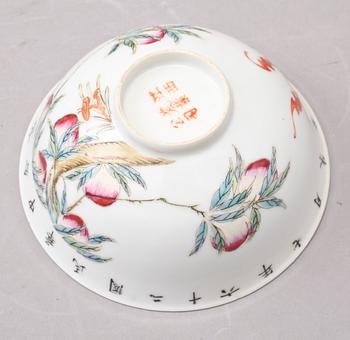 SKÅL, porslin, Kina, 1900-talets första hälft.