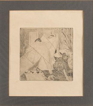 EDGAR DEGAS, etching 1879-80. Later printing from the cancelled plate.