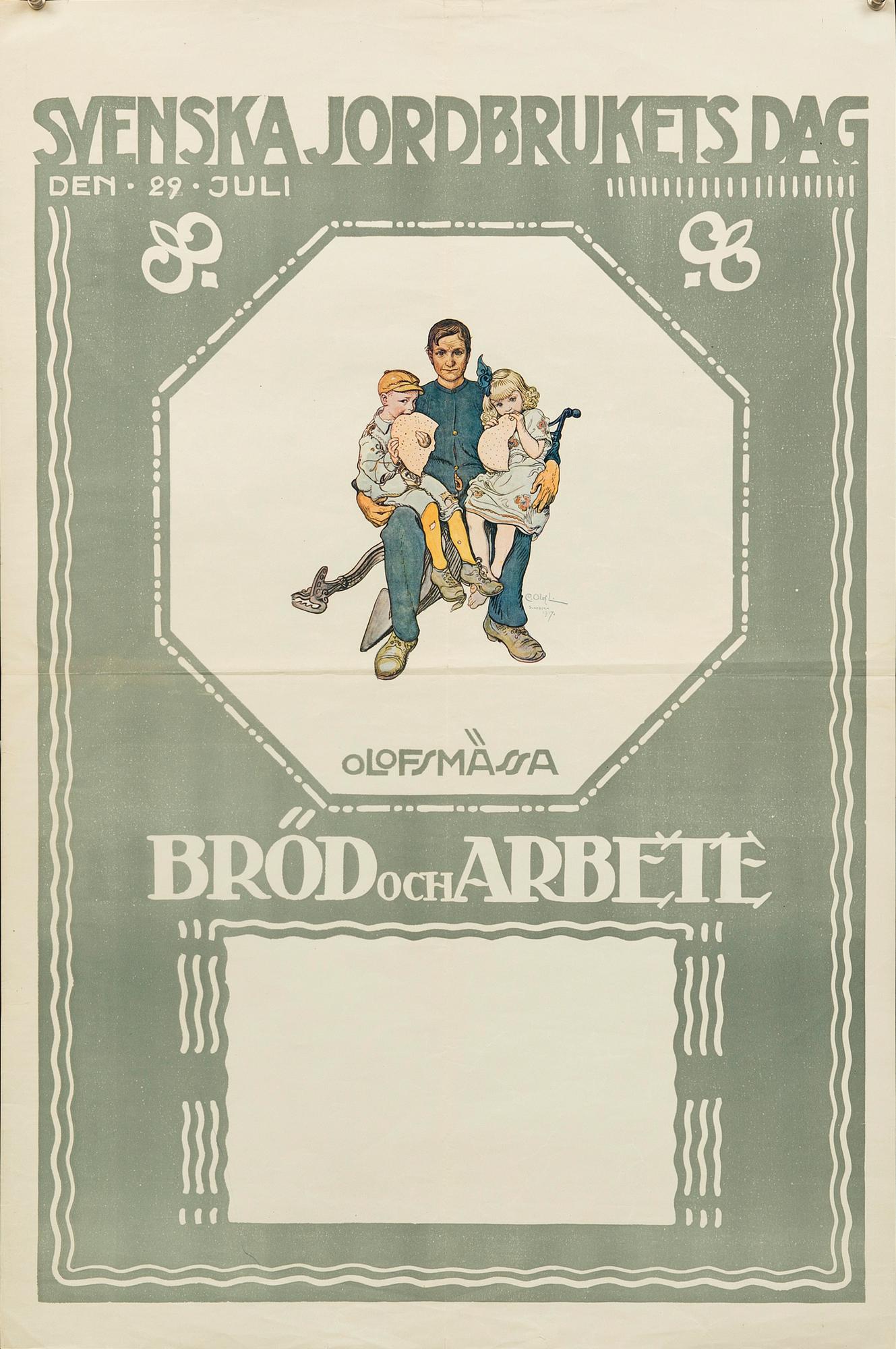 POSTER, "Svenska jordbrukets dag", 1917.