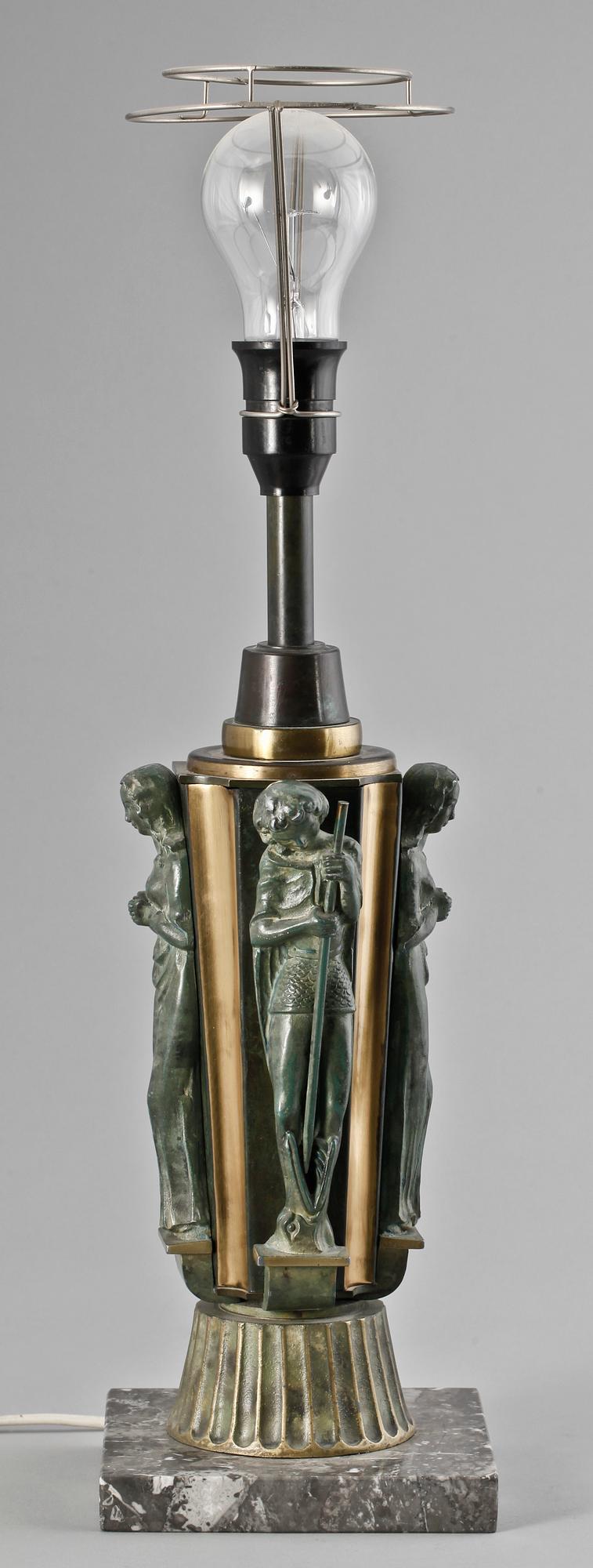 BORDSLAMPA, art deco, 1900-talets första hälft.