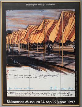 CHRISTO, affisch, The Central Park project, offset, signerad.