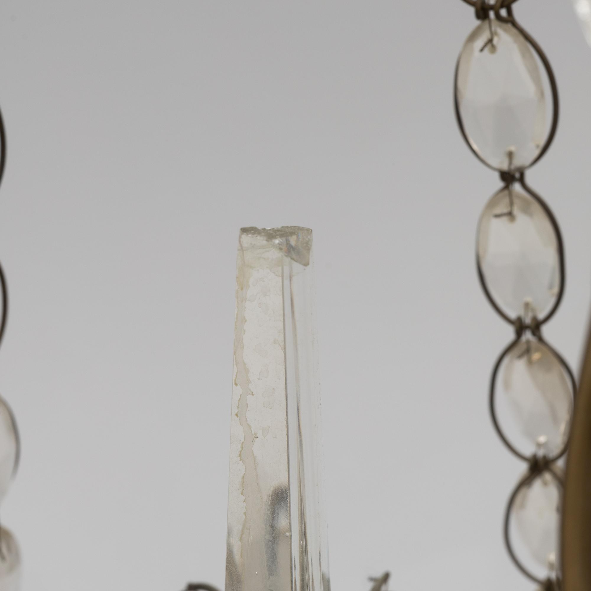 A Gustavian style chandelier, first half of the 20th century.