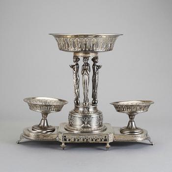 BORDSUPPSATS, nysilver, Württembergische Metallwarenfabrik WMF, 1900-talets början.
