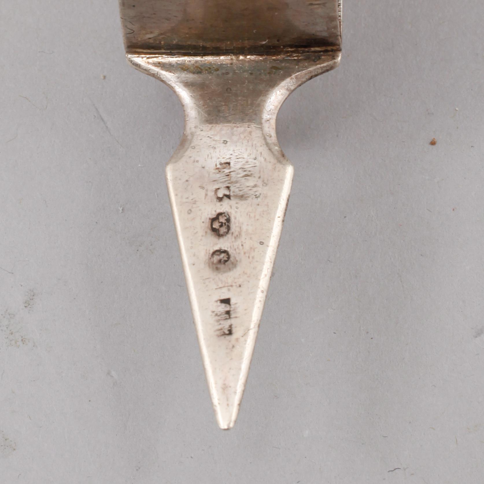 PARTI SILVER, 6 delar, 1800-tal, vikt 210 gram.
