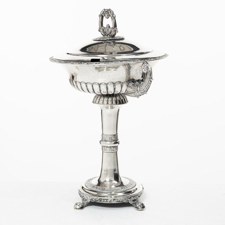 A Swedish silver Empire lided sugar bowl, mark of Carl Wilhelm Troselius, Stockholm 1834.