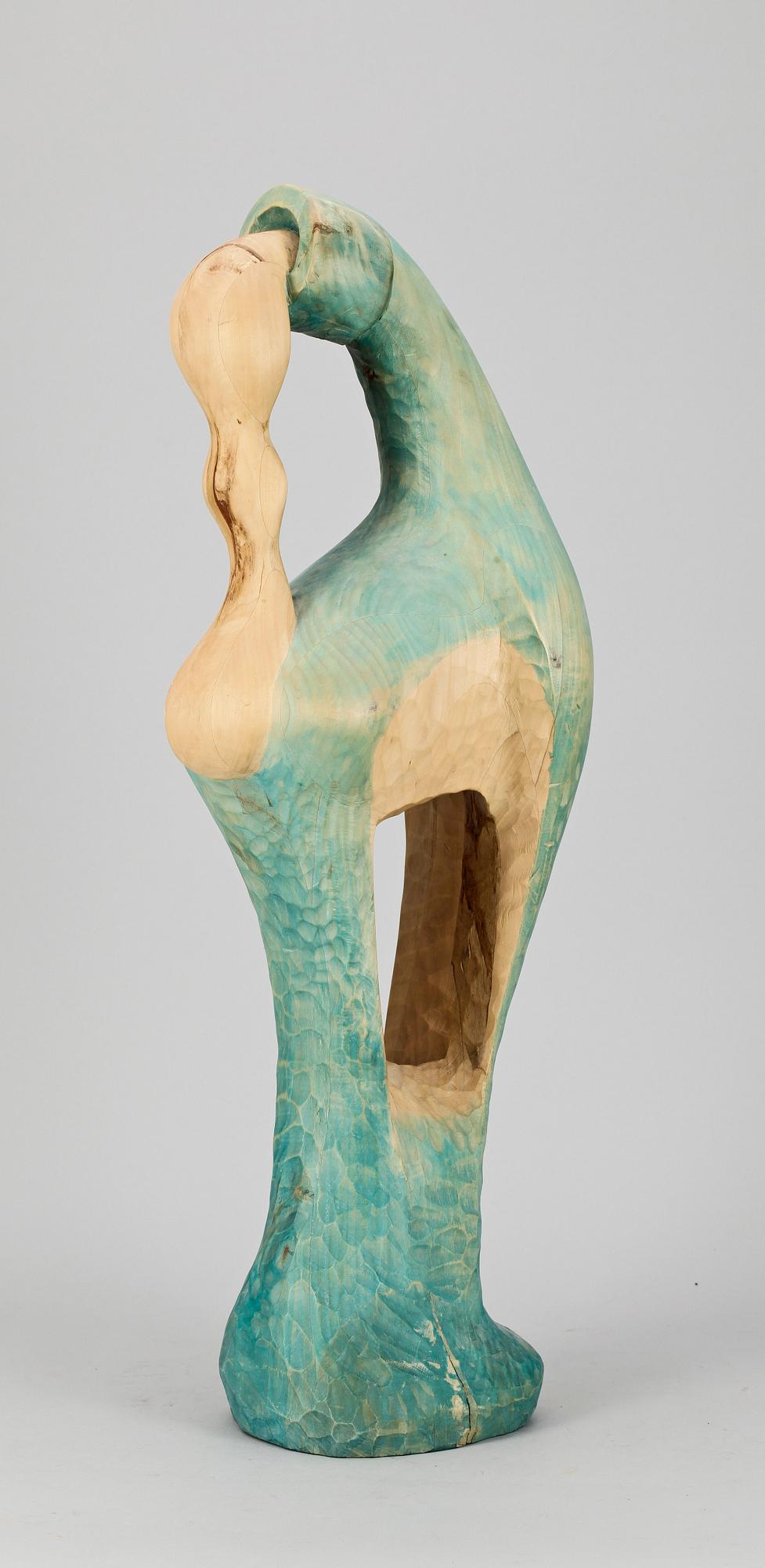 WU SHAOXIANG, skulptur, trä, sign.