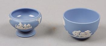 PARTI WEDGEWOOD, 4 st, jasperware, England, 1900-talets mitt/andra hälft.