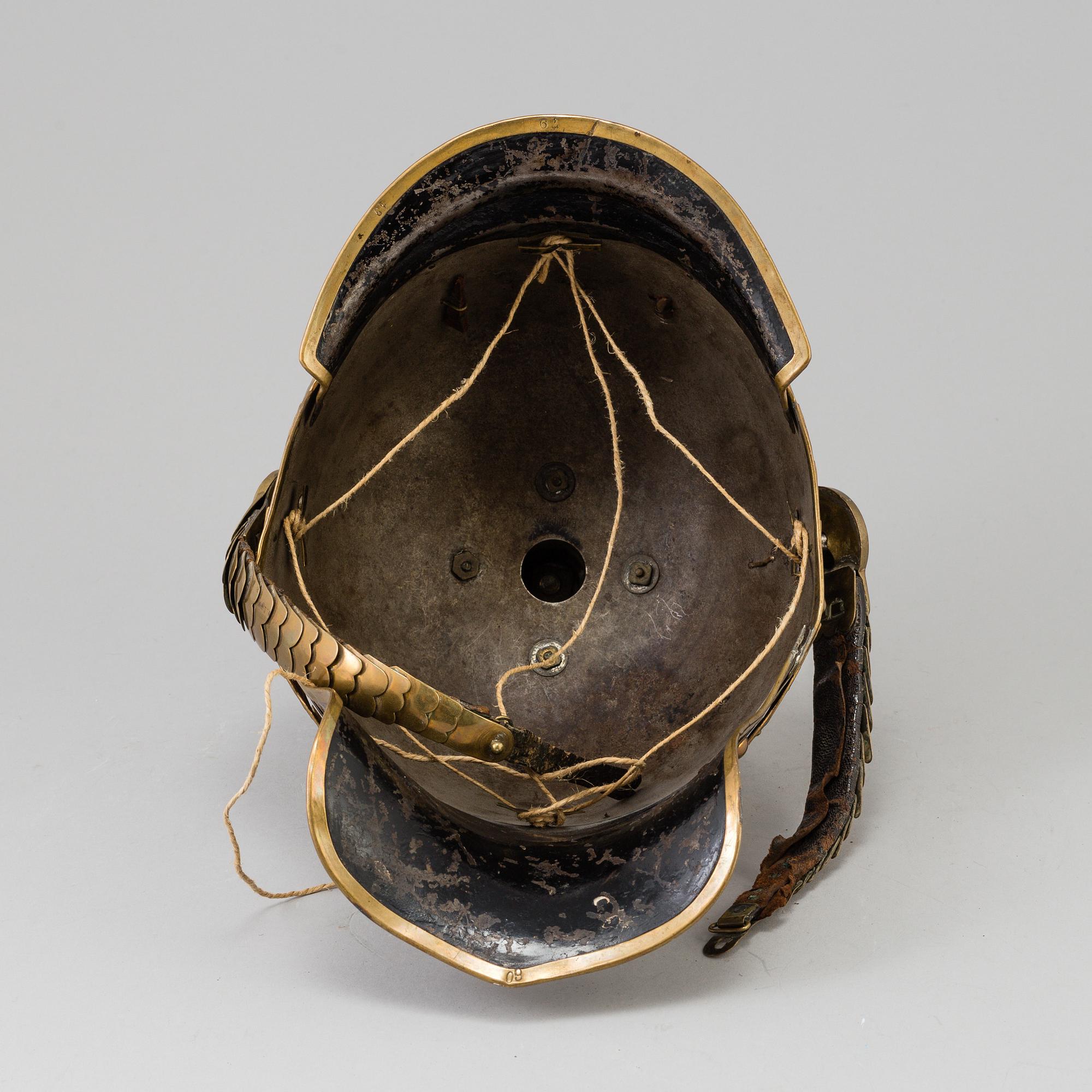 A Swedish Royal cavalry helmet  m/1879-1900-1928, early 20th century.