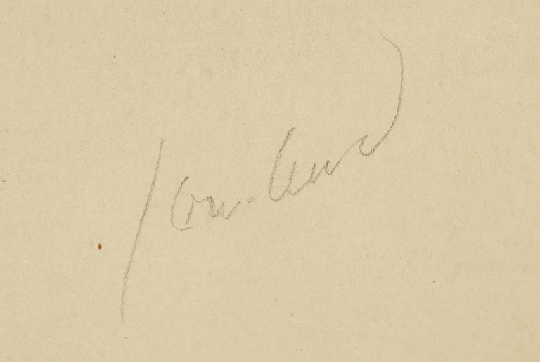 John Jon-And, charcoal drwaing on paper, signed Jon-And.