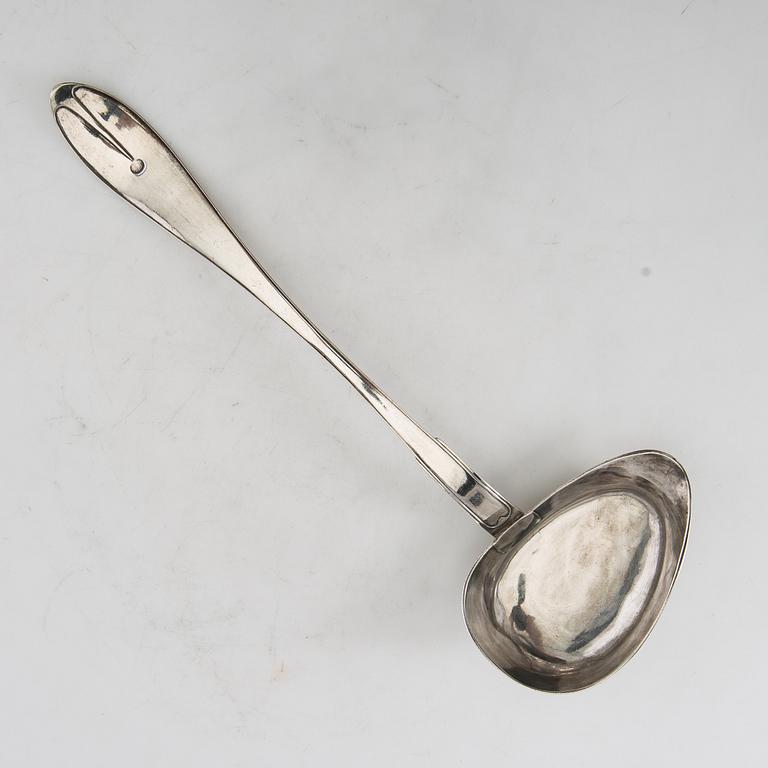 Johan Carlsson, bowl lever, silver, Norrköping, 1836.