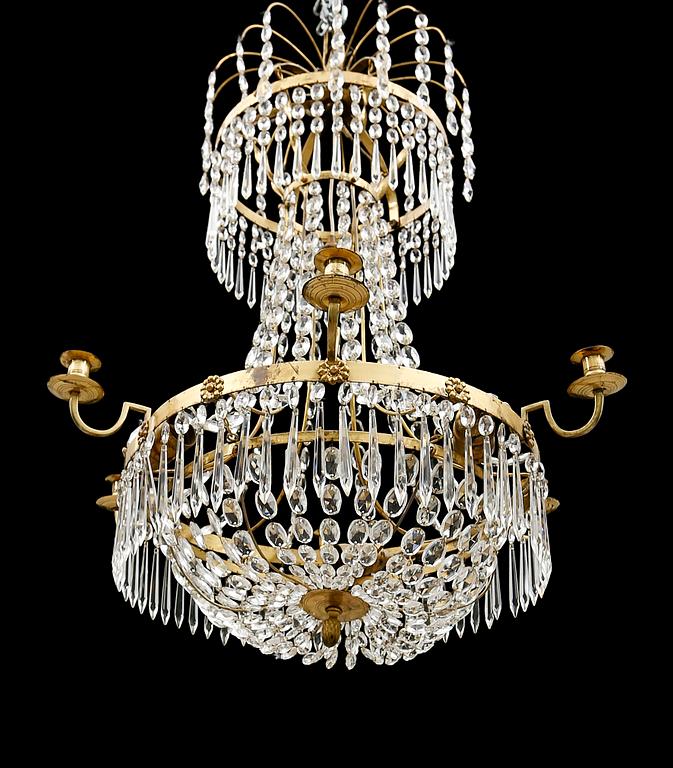 LJUSKRONA, gustaviansk stil, 1900-talets början. Höjd ca 80 cm.