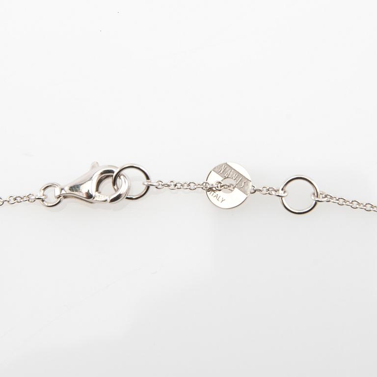 Nanis, Necklace 18K white gold with diamonds, Vicenza Italy.