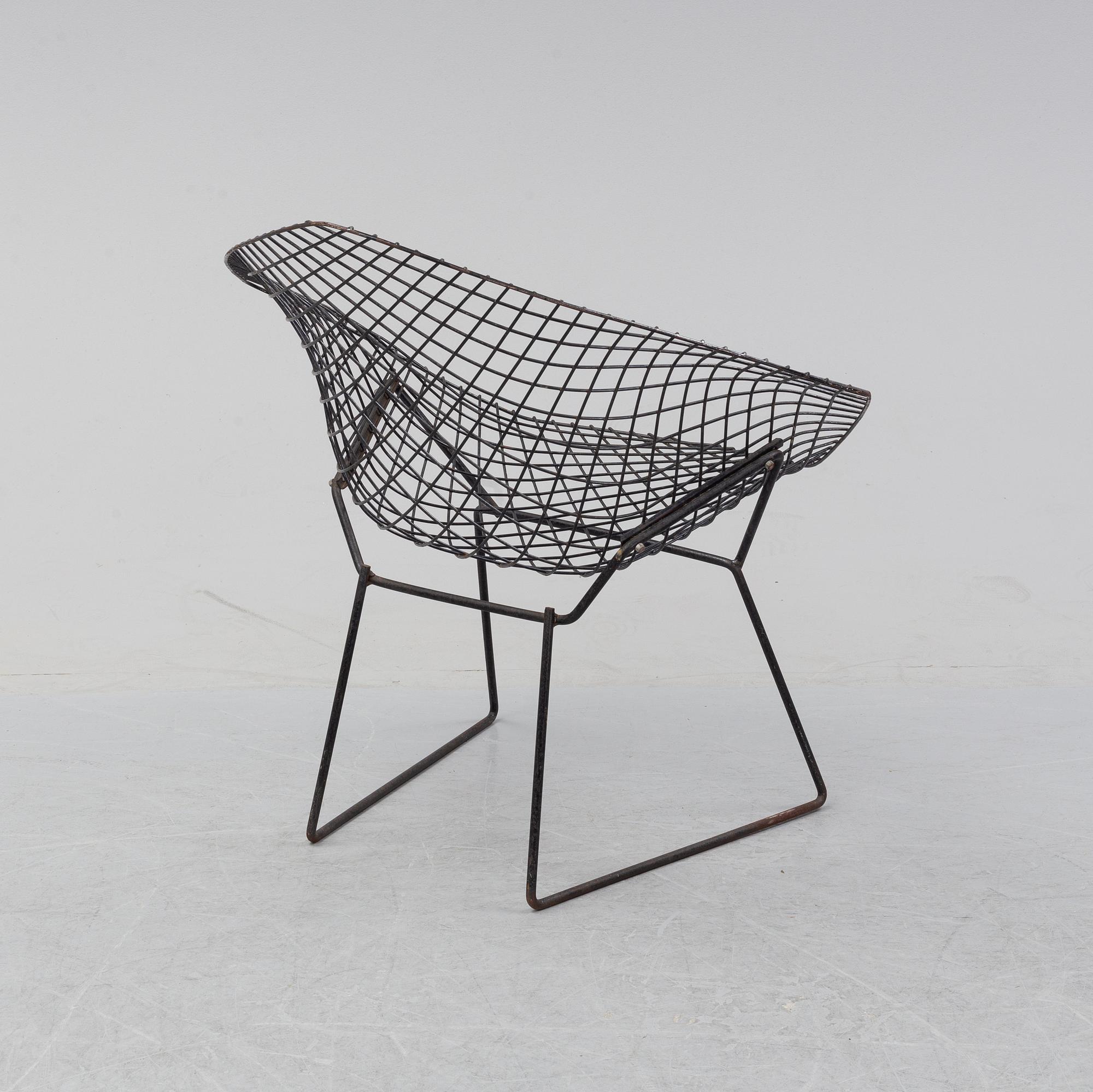 Harry Bertoia, fåtölj, "Diamond Chair", 1900-talets andra hälft.