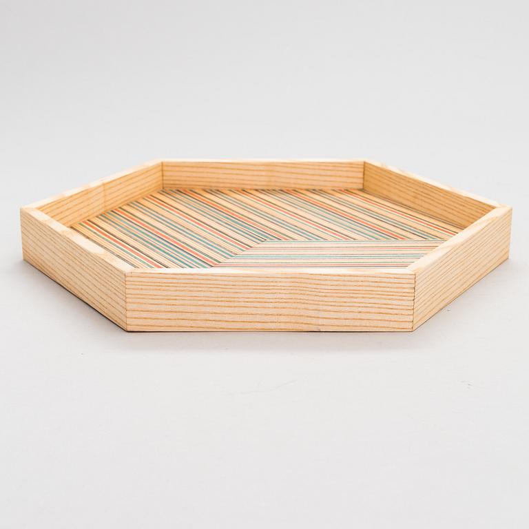 ALEKSI PUUSTINEN, 'Hexagon Tray', signed.