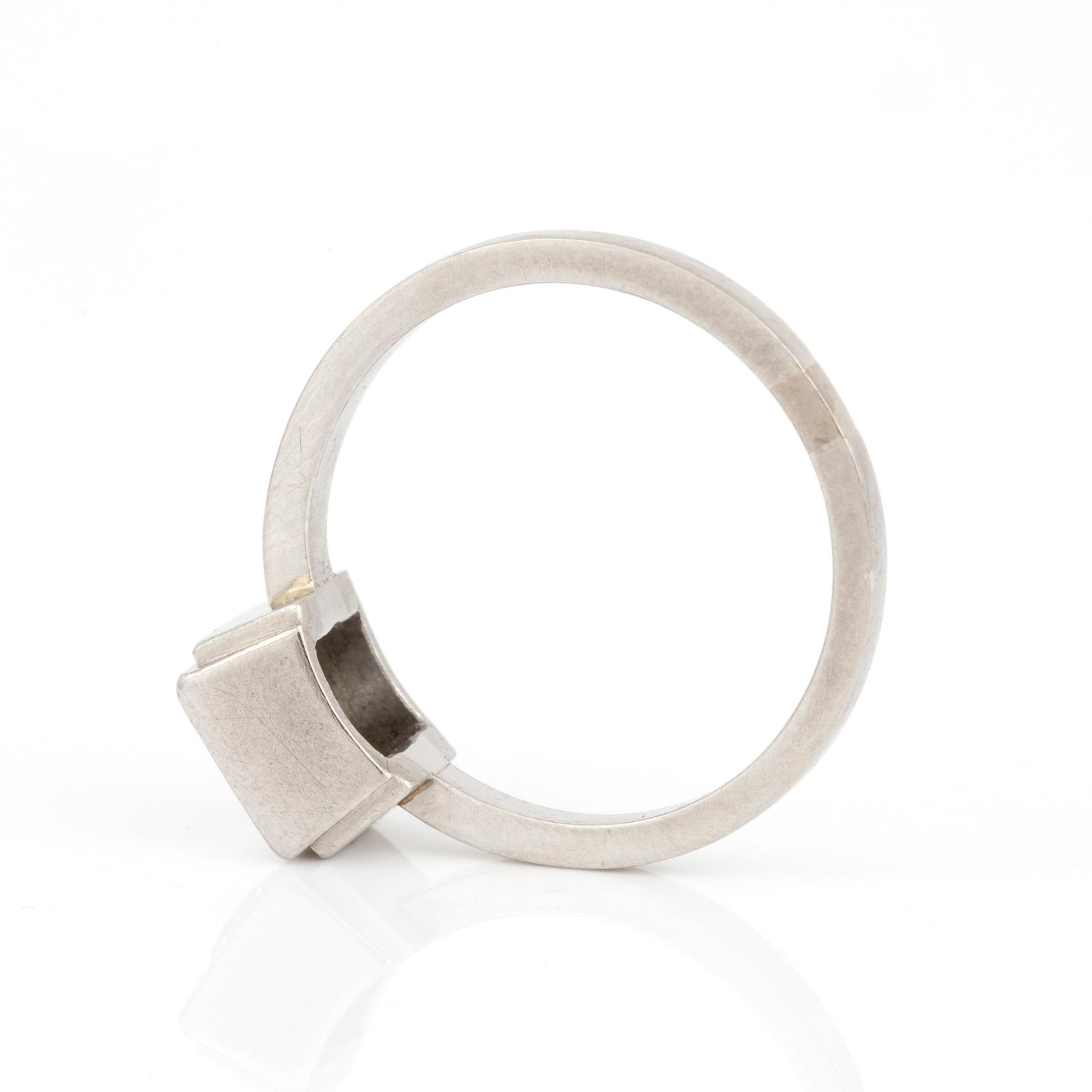 WIWEN NILSSON, Lund 1960. Ring platina med briljantslipad diamant.