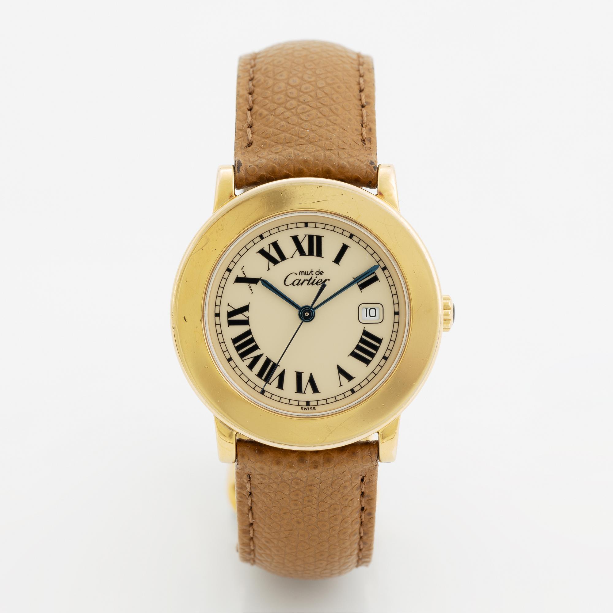 Cartier, Must II, armbandsur, 32,5 mm.