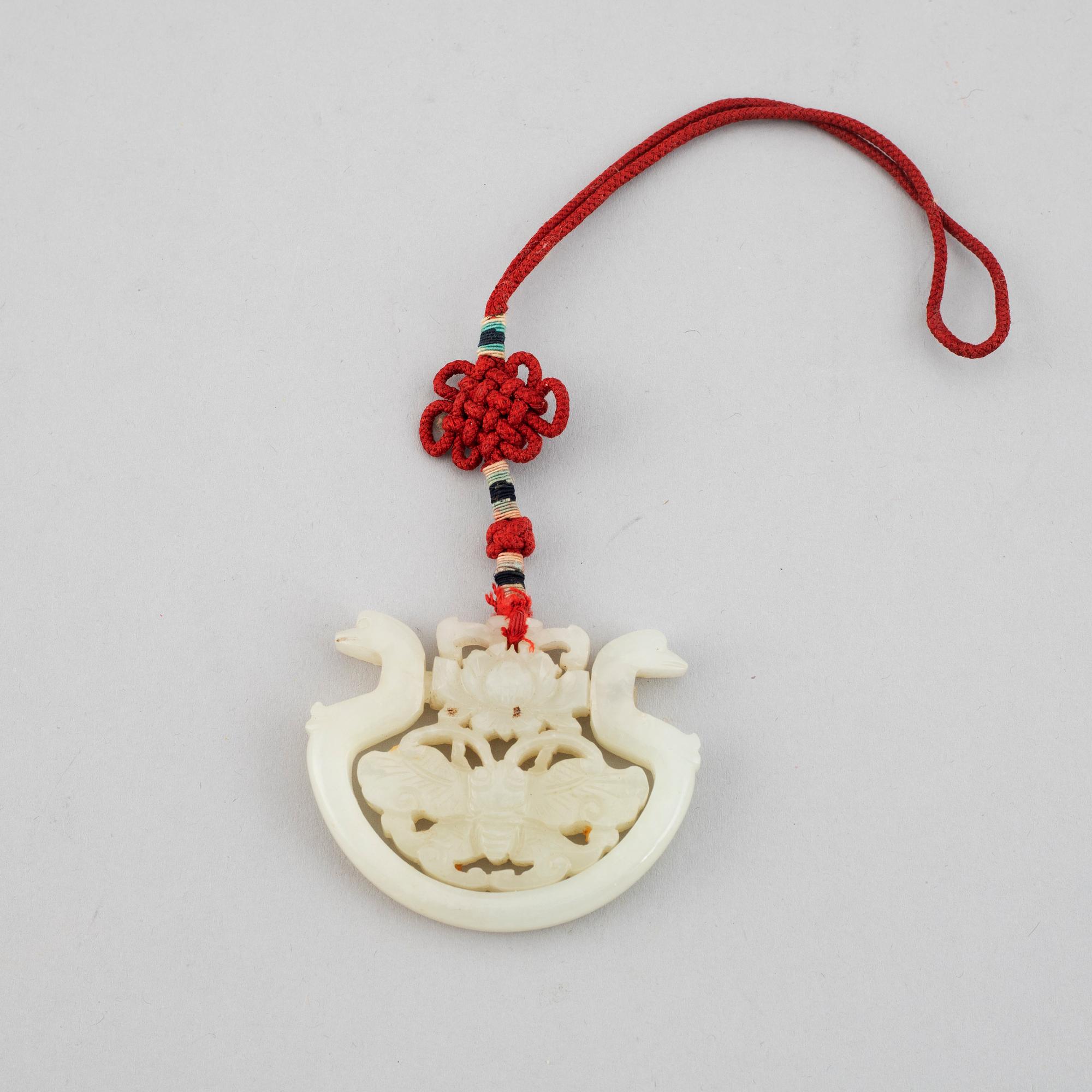 A nephrite object, 20th century.