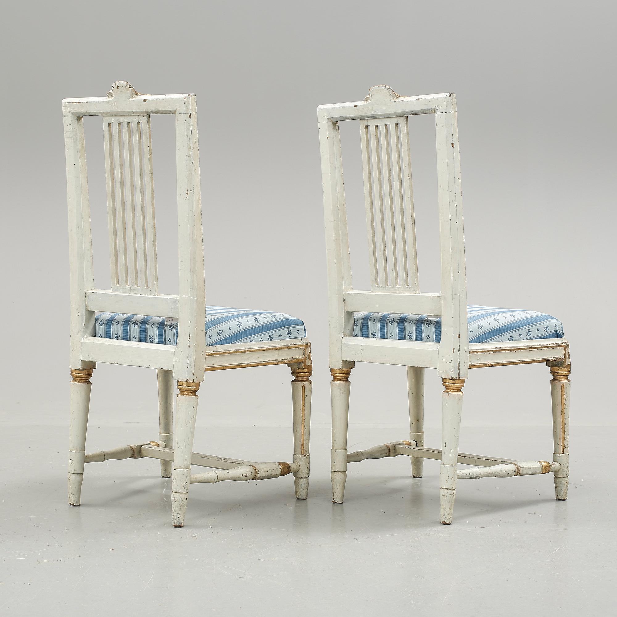 STOLAR, ett par, gustavianska, 1800-talets början.