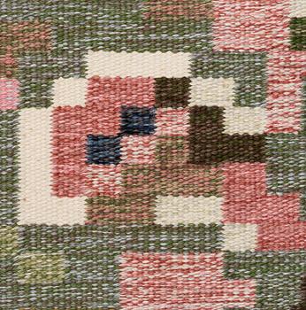 ERIK LUNDBERG, A CARPET, "Korall", flat weave, ca 199 x 138-140 cm, signed V.