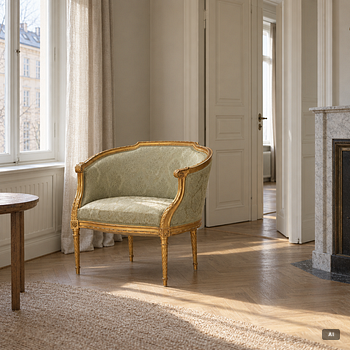 Fåtöljer ett par, Louis XVI-stil, 1900-tales början.