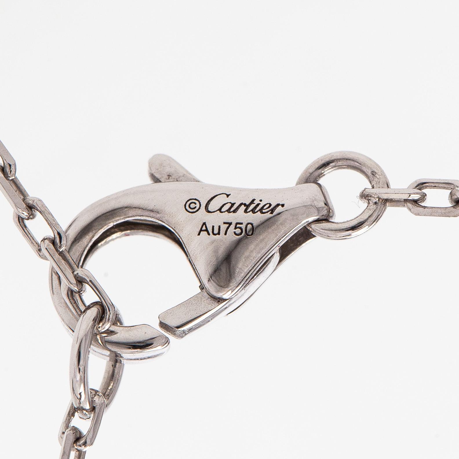 Cartier, kaulakoru, "d'Amour", 18K valkokultaa ja briljanttihiottu timantti.
