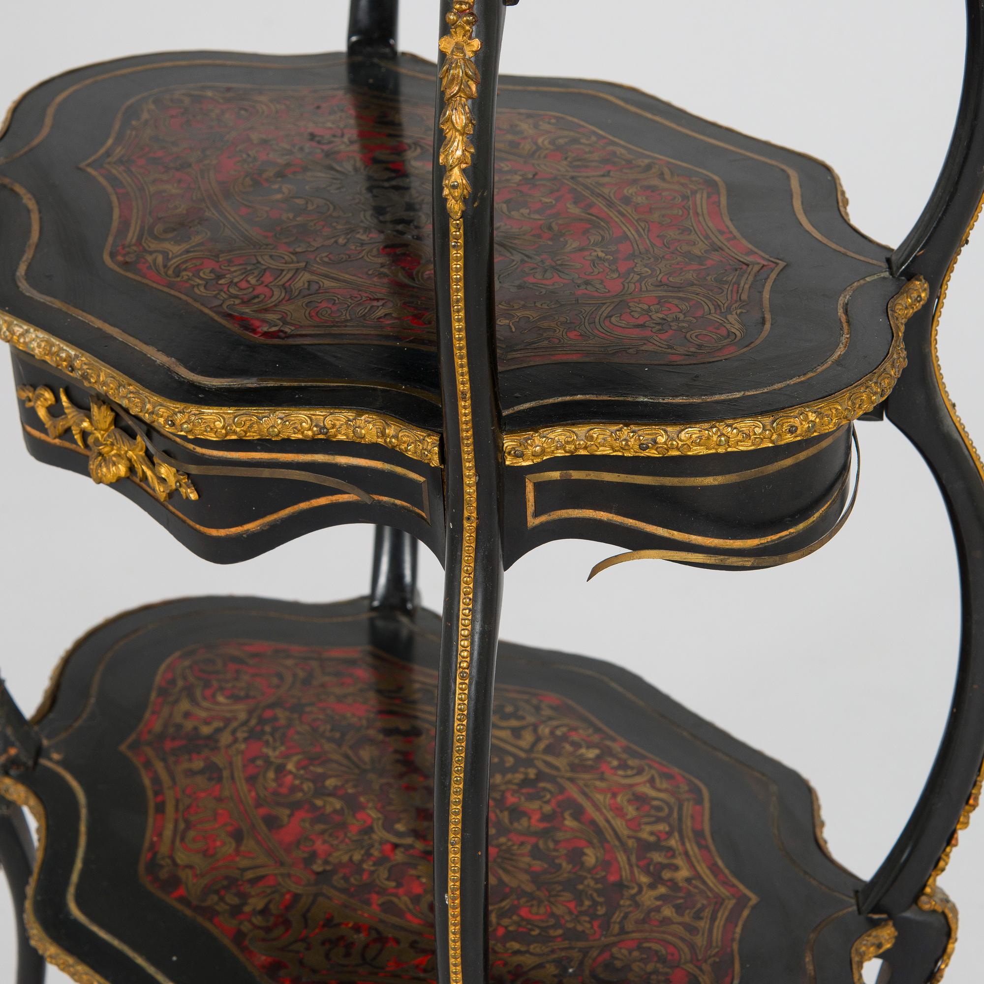 Etagere/ bord, boulle-stil, Frankrike 1800-talets slut.