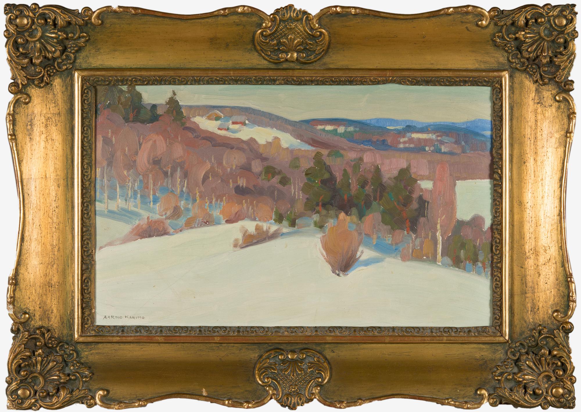 Aarno Karimo, oil on board, signed.