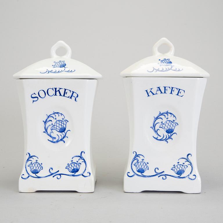 SPECERIBURKAR/KRYDDUPPSATS, 20 st, "Blåklocka", Rörstrand, i produktion 1923-1930-tal.