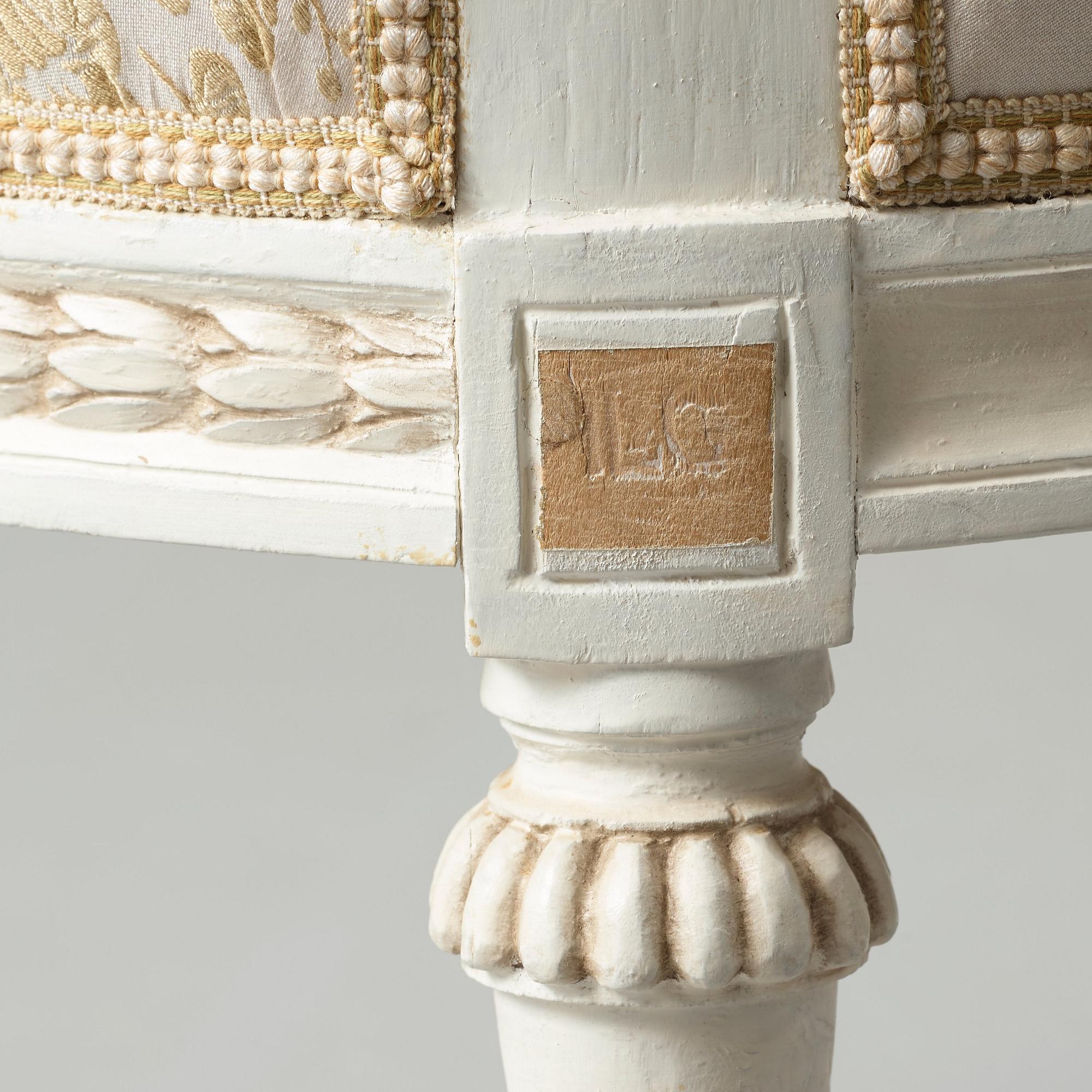 Eight (5+3) matched Gustavian late 18th century chairs.