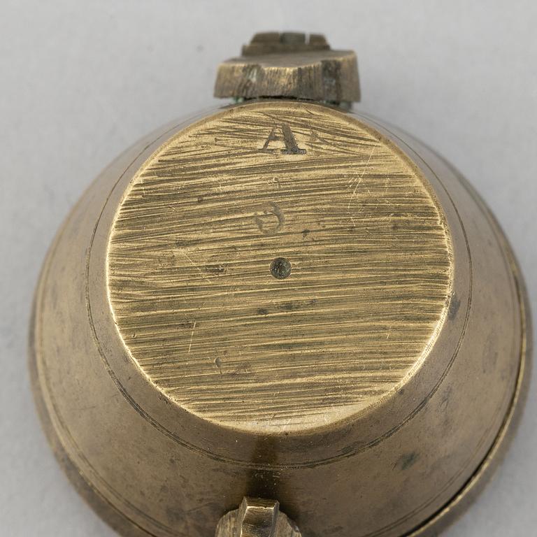 A set of three Nuremberg brass nested cup weights, one by Christoph or Johan Conrad Schön (masters 1746(1750).