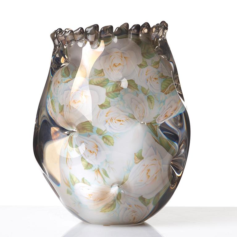 Per B. Sundberg, a "Fabula" glass vase, Orrefors, Sweden 2000.