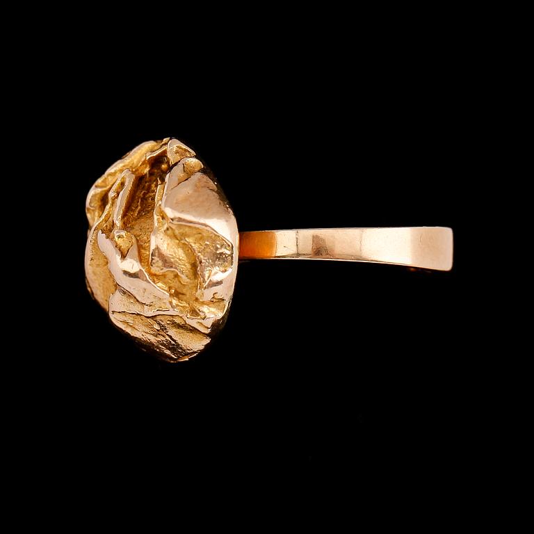 RING, 14 k guld, Lapponia, Björn Weckström, Finland 1979. Vikt 7 g.
