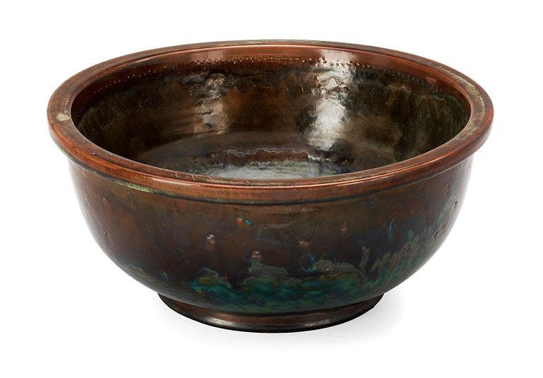 A Wilhelm Kåge Farsta stoneware bowl, Gustavsberg Studio 1933.