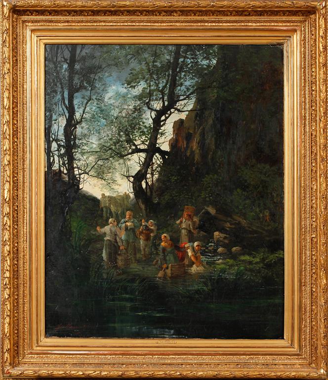 OKÄND KONSTNÄR, olja på duk, signerad Guillaumet, 1800-tal.