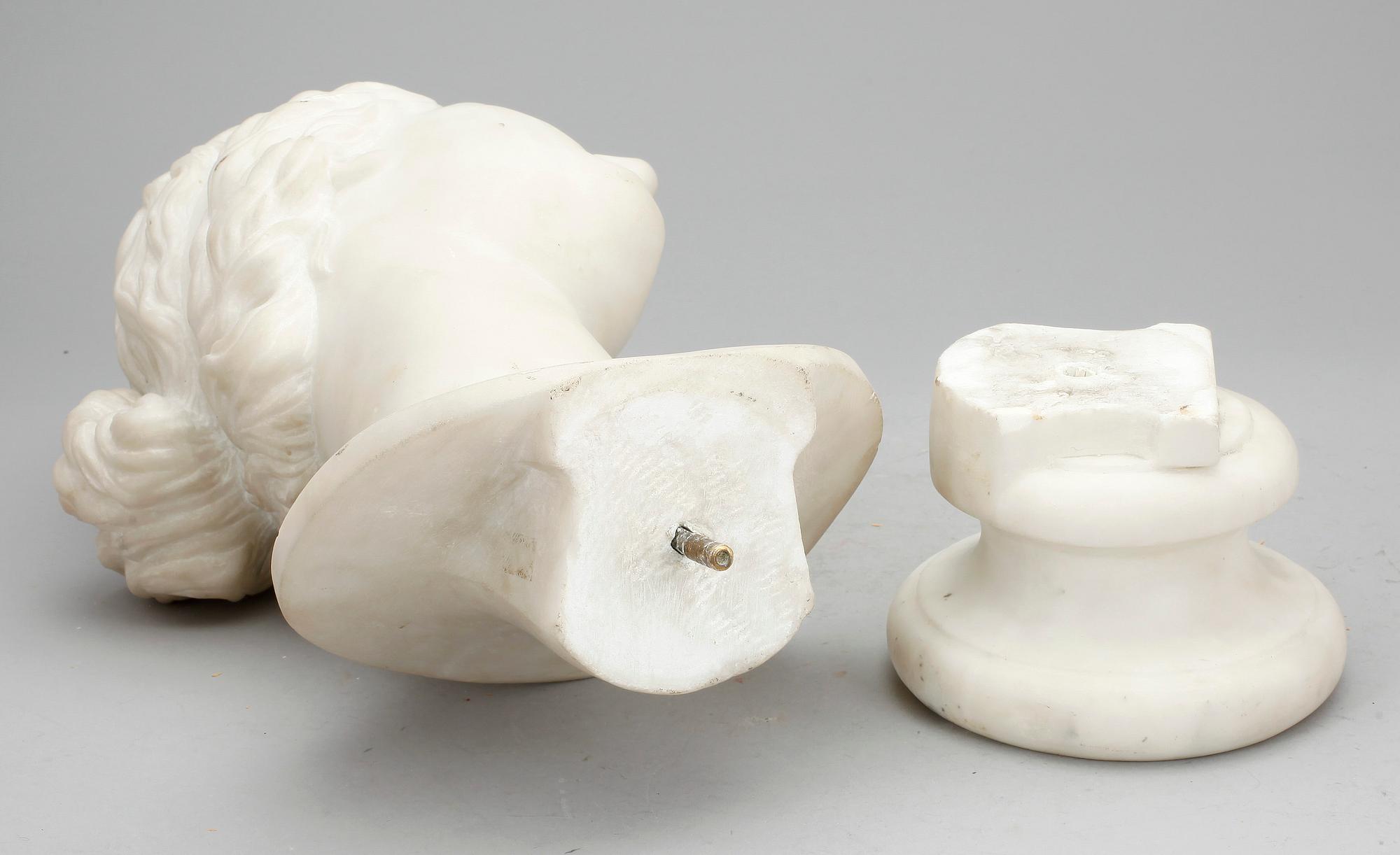 SKULPTUR, marmor, troligen 1800-talets slut.