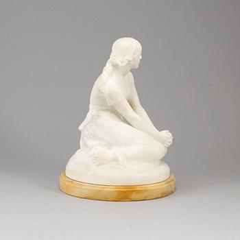 SKULPTUR, alabaster, omkring 1900.