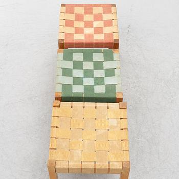 Axel Larsson, Stools 3 pcs, functionalist, Bodafors, 1930s.