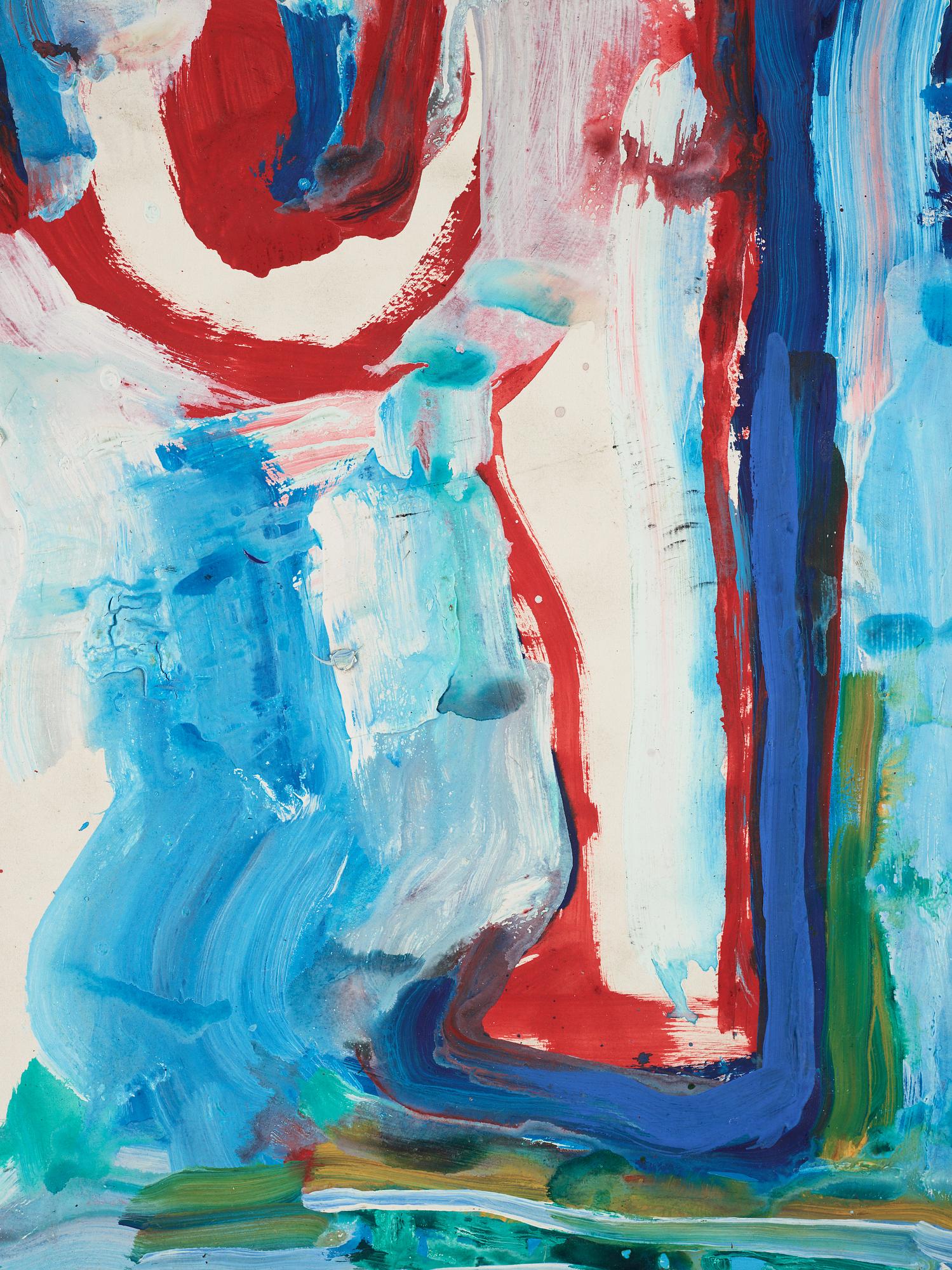 Bengt Lindström, mixed media on paper laid down on canvas, 1960s, estate stamp signed Curt Aspelin verso.