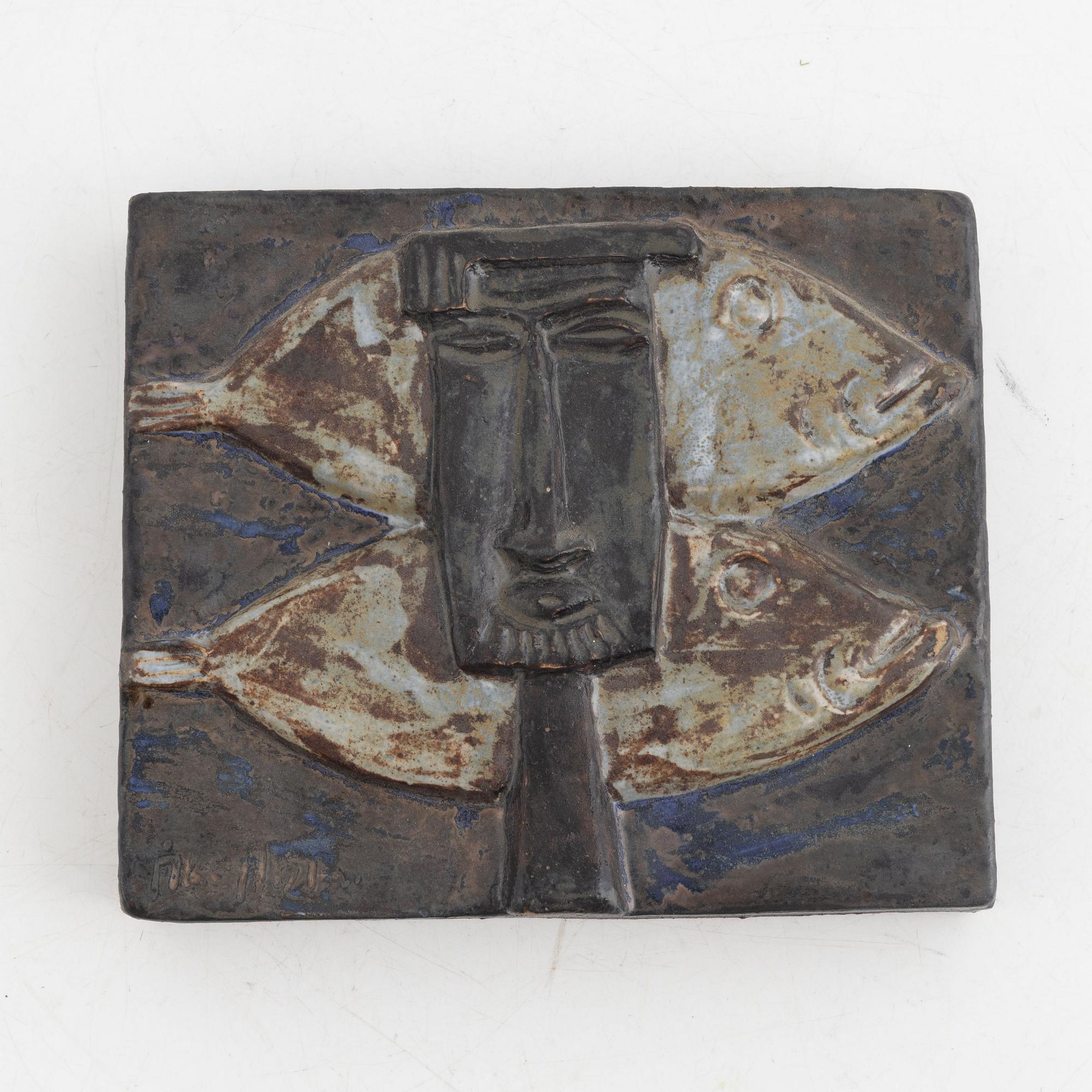 Åke Holm, a stoneware wall relief, Höganäs.