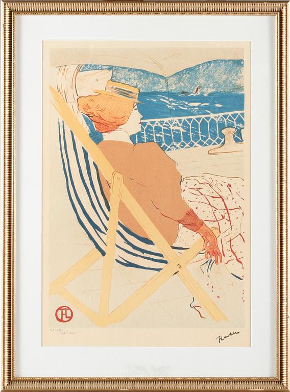 HENRI DE TOULOUSE-LAUTREC, färglitografi, signerad i trycket samt numrerad CXLVII/CCLXXV.