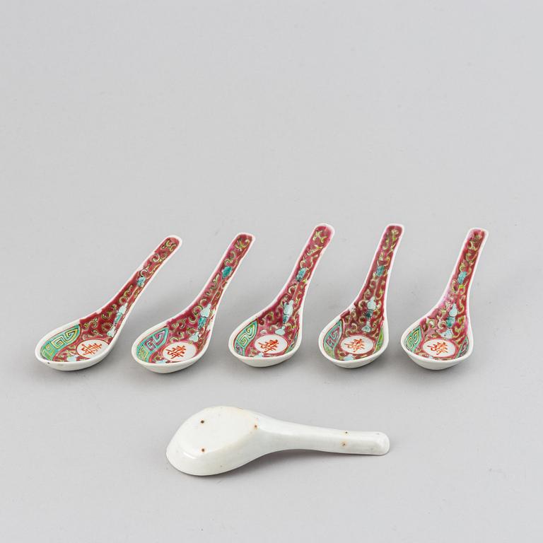 SKEDAR, 20 stycken, porslin. Kina, 1900-tal.