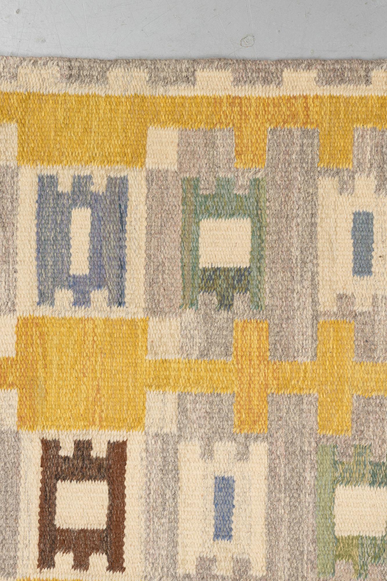 Ingrid Dessau, a carpet,"Vintergäck", flat weave, ca 247,5 x 143,5 cm, unsigned.