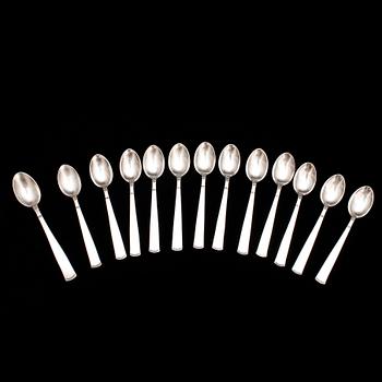 BESTICKSERVIS, 102 delar, silver, "Rosenholm", GAB, Stockholm, bland annat 1976. Vikt ca 2177g.