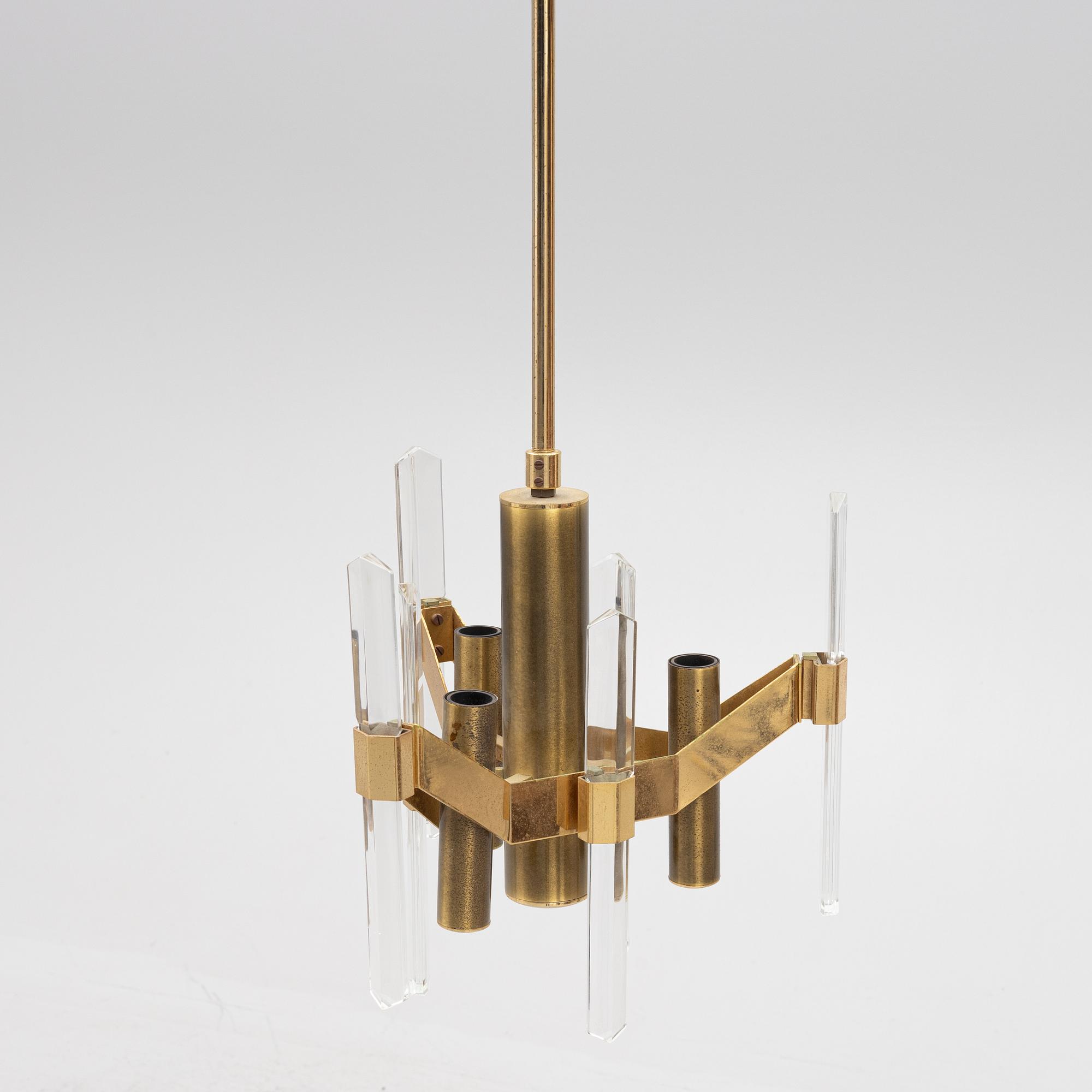 Gaetano Sciolari, attributed to. A ceiling lamp, Italy, second half of the 20th Century.