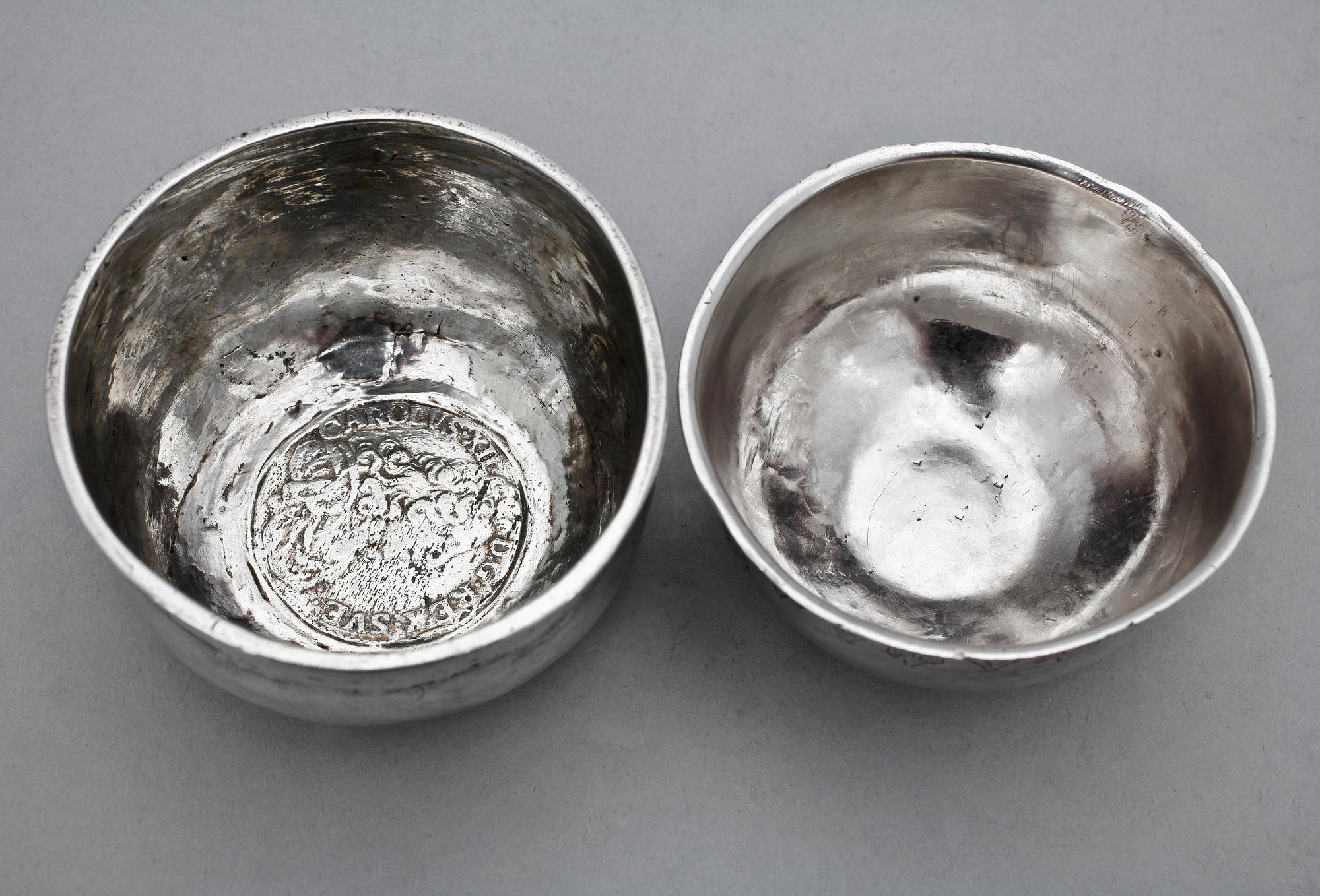 TUMLARE, 2 st, silver, bla Göteborg 1791. tot vikt 45 g.