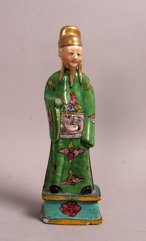 FIGURIN, porslin. Qing, 1800-talets andra hälft.