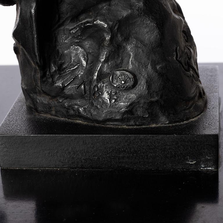 Gudmar Olovson, sculpture. Signed. Numbered. Foundry mark. Bronze, total height 72 cm, length 22 cm.