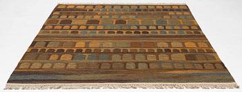 A flat weave and tapestry weave carpets by Ingalill Sjöblom, c 272 x 199 cm.